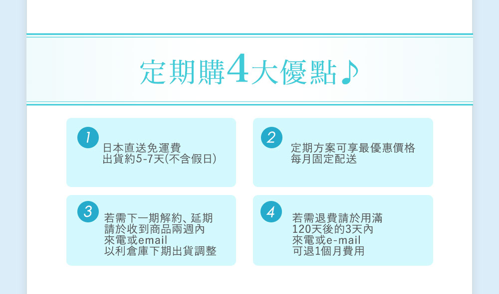 ”定期購物說明”