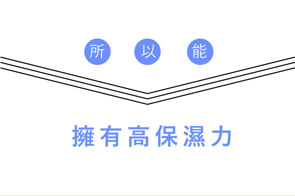 擁有高保濕力